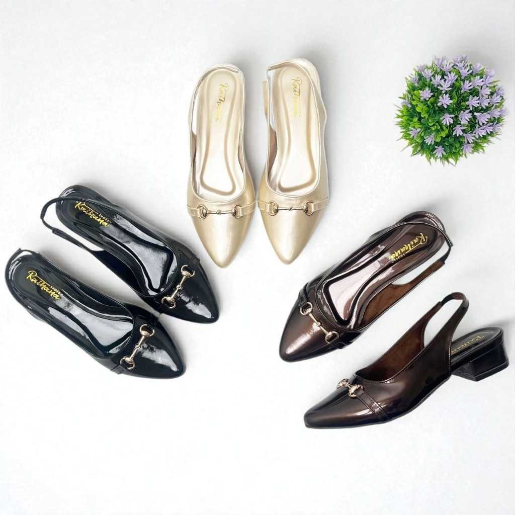 Raihana Sepatu sandal mules elegan terbaru 2025 model kekinian shoes pesta 3cm