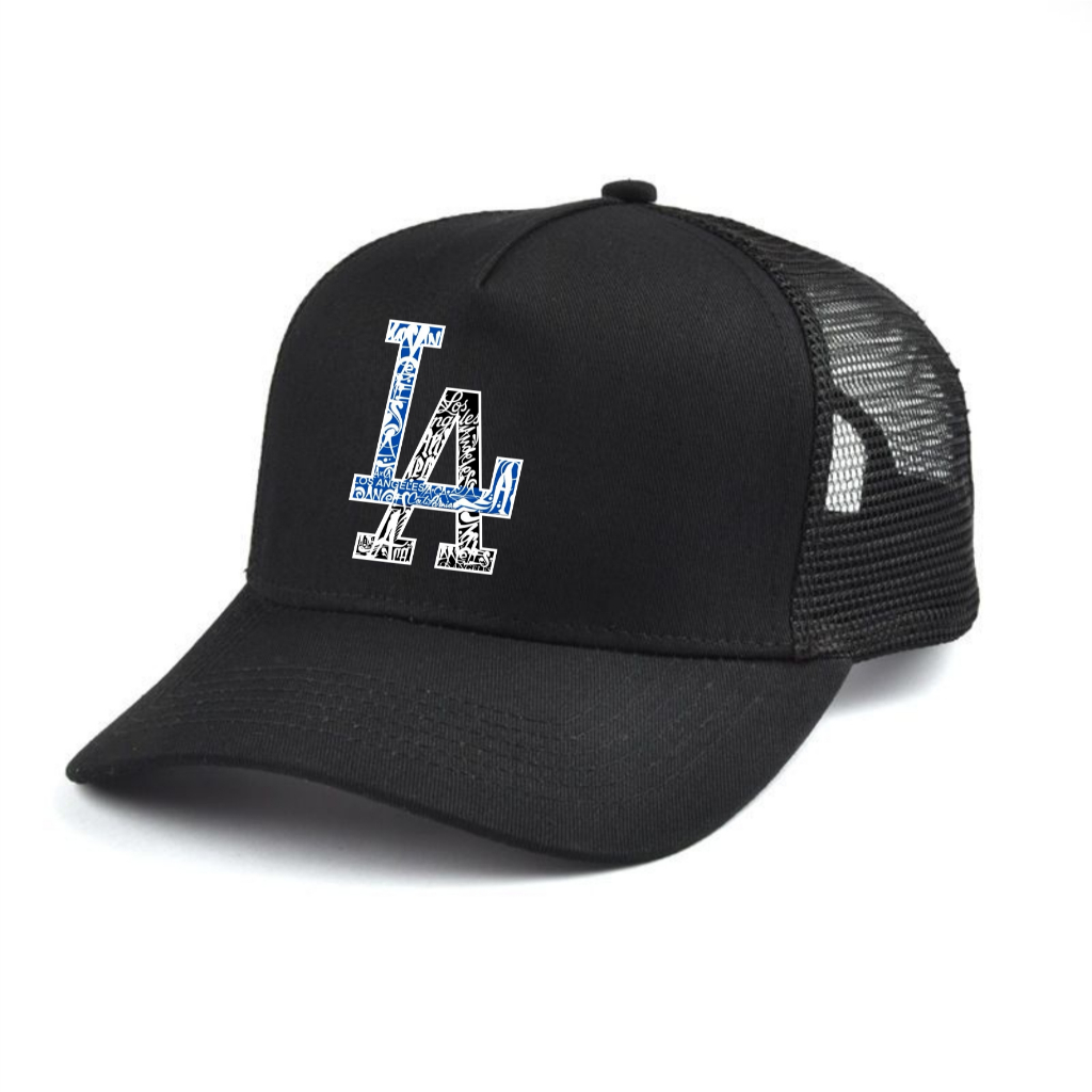 Topi Jaring Pria Keren Logo Baseball Warna Hitam