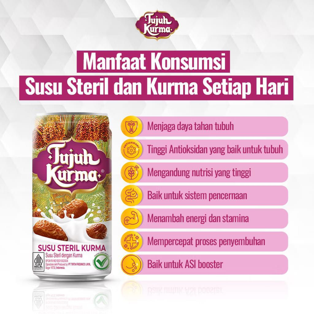 Susu 7Kurma Susu Steril Rasa Kurma Kaleng