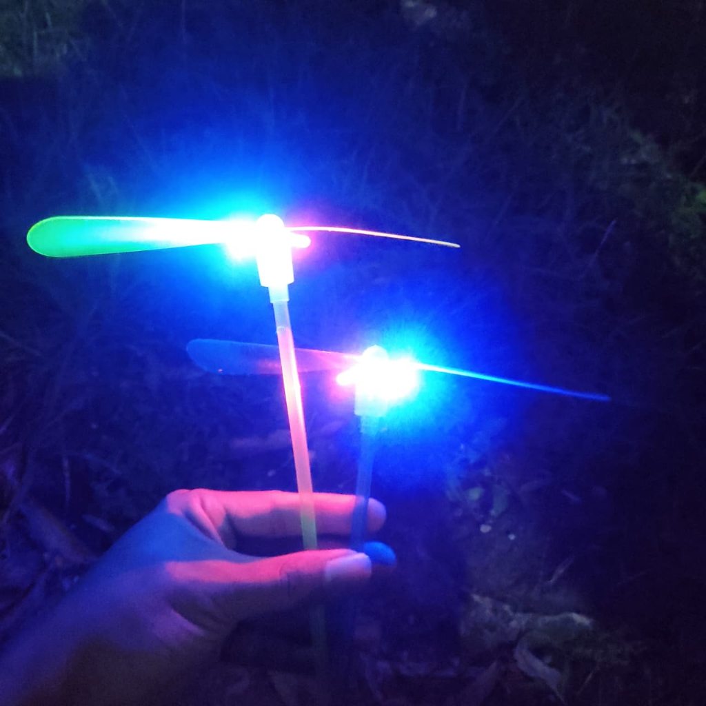 baling baling kitiran minipan LED terbang mainan jadoel