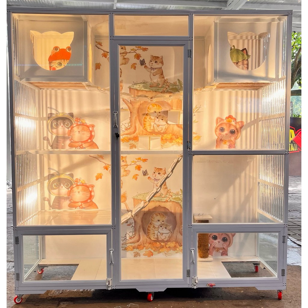 Kandang Kucing Aluminium Premium