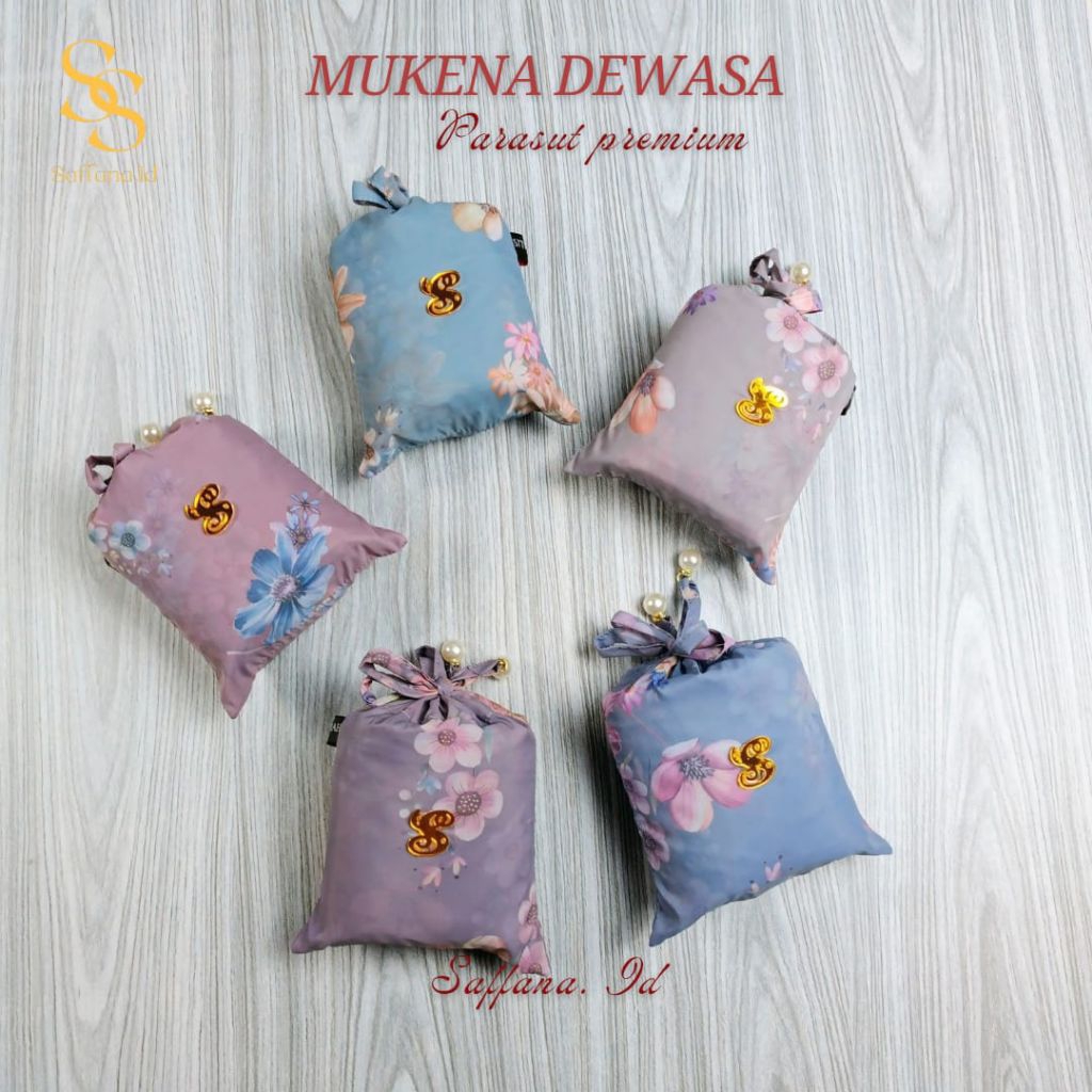 Mukena Mini Traveling Parasut Korea Premium 2in1 Set Sajadah