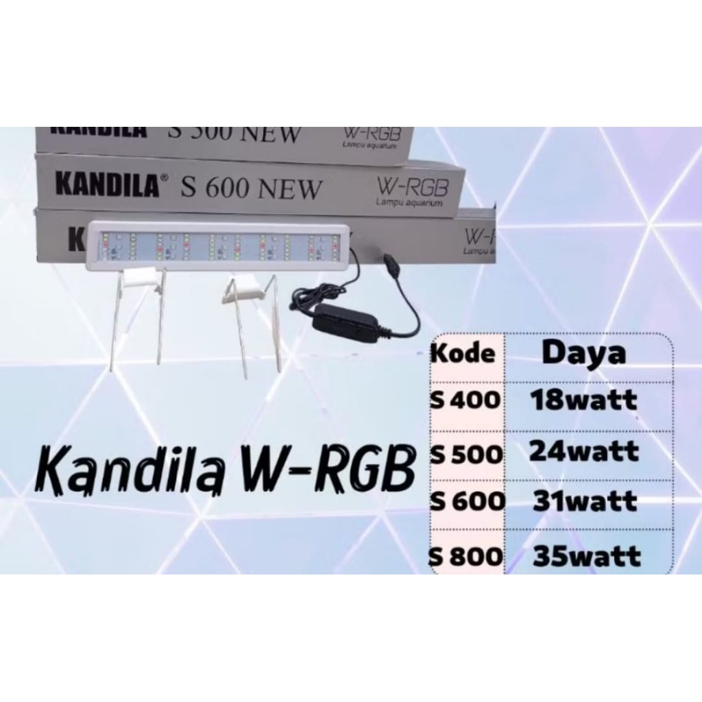 LAMPU LED AQUARIUM KANDILA S800 NEW WRGB