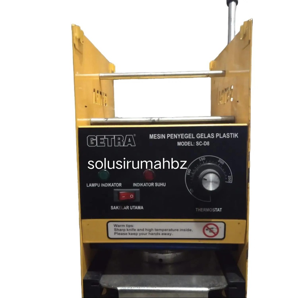 MESIN PRES PENUTUP GELAS BEKAS SECOND nyala MESIN CUP SEALER MANUAL GETRA SC D8.L UK 16OZ SEADANYA