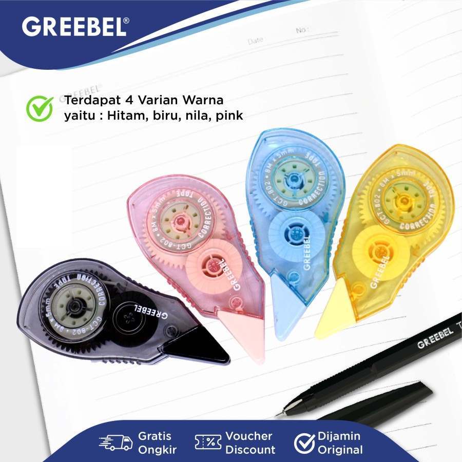 

GREEBEL CORRECTION TAPE GCT-802 | PITA KOREKSI 8 METER