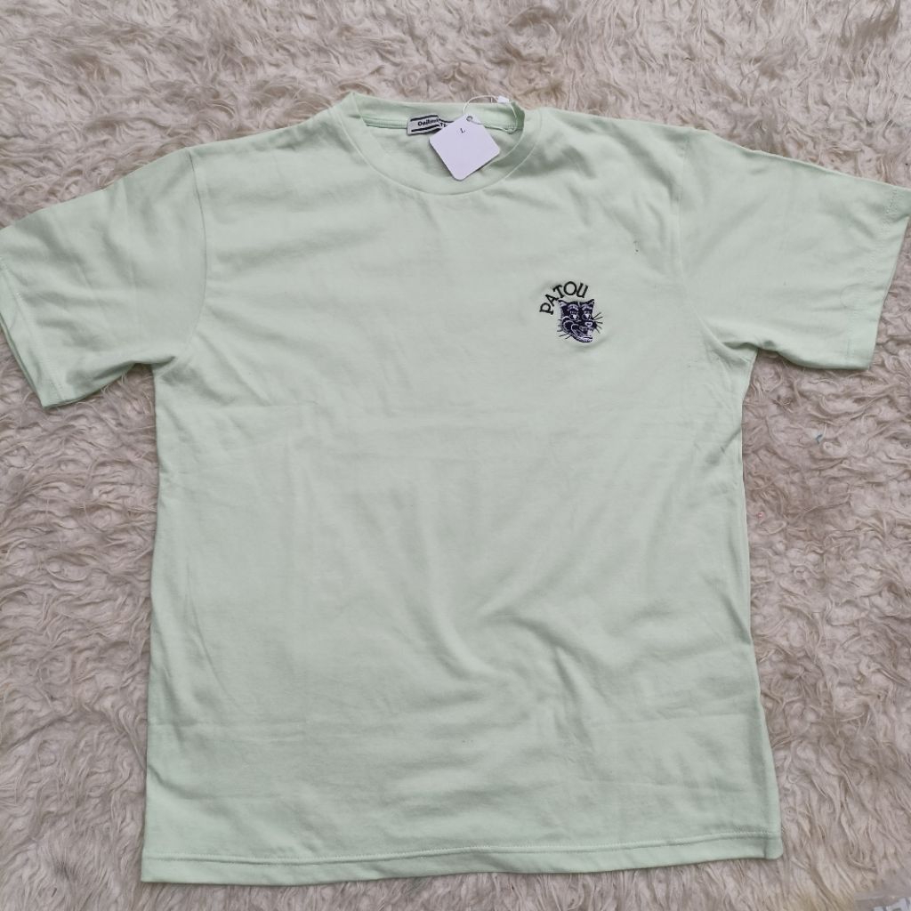 atasan kaos onitsuka Tiger patou shirt tops warna hijau lime original new bukan preloved bekas seken