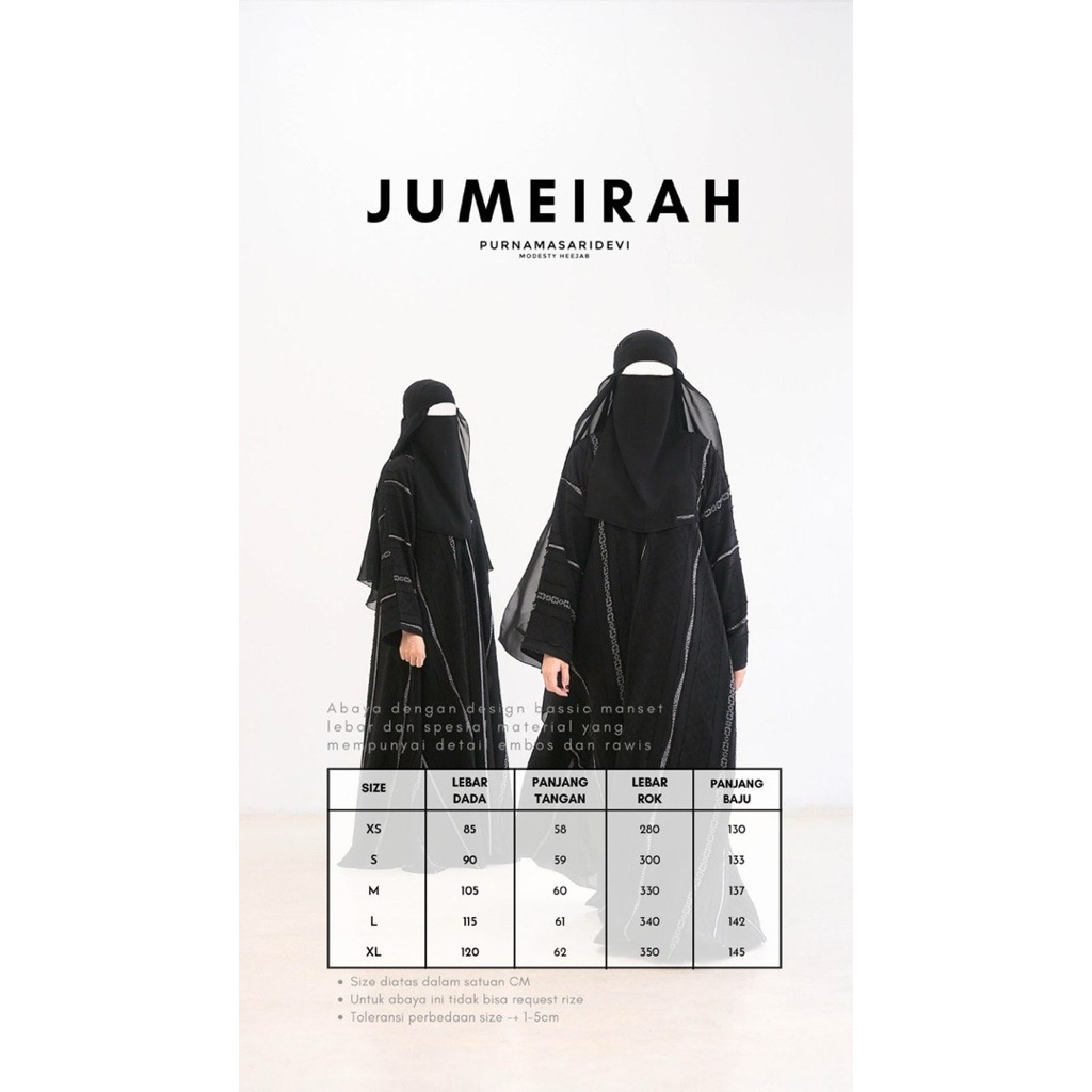 Jumeirah Abaya by PURNAMASARIDEVI