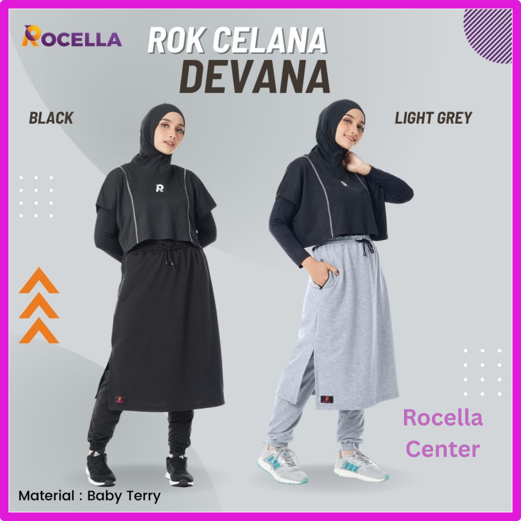 Rok Celana Devana dan Hijab Gloria Hijab Xena Rocella Rok Celana Olahraga Wanita Muslimah Rok Olahra
