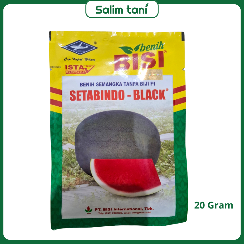 Benih Semangka  STABINDO BLACK 20 Gram - Semangka Hibrida Tanpa Biji