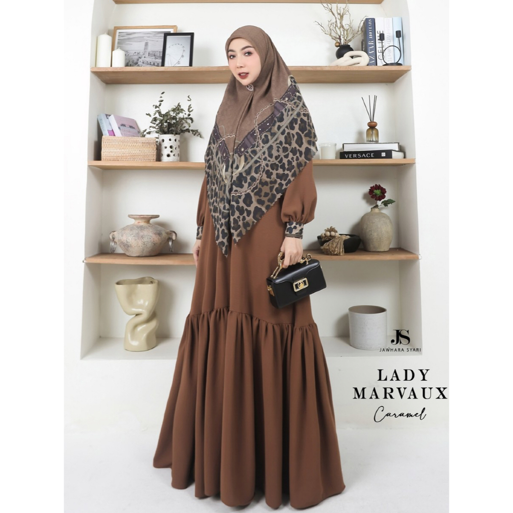 LADY MARVAUX ONYX SERIES - JAWHARA - gamis scarf  Mewah Muslim Syari