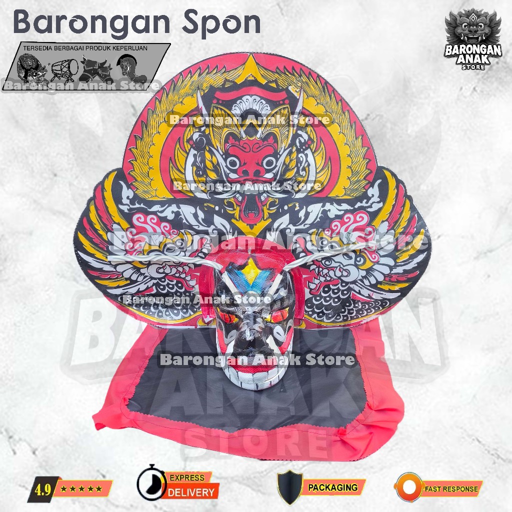 Barongan Anak Store Mainan Barongan Spons Anak Motif Bali Gratis Kain