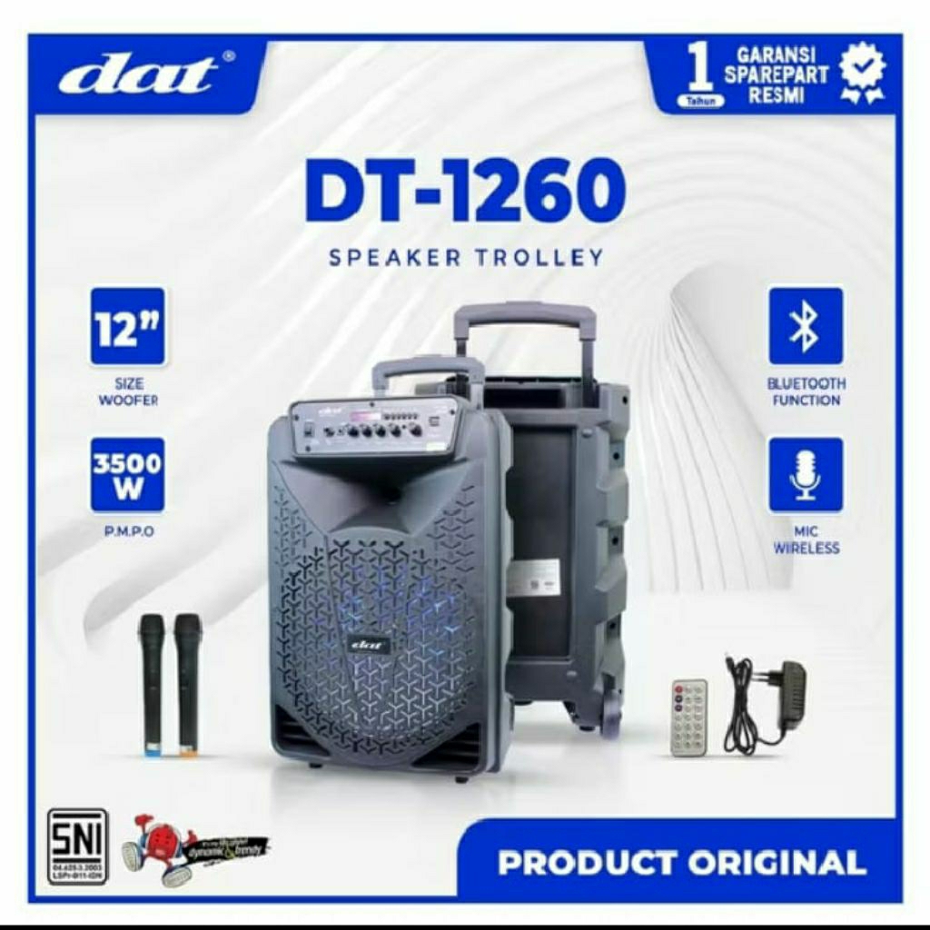 Speaker portable DAT DT 1260 12inch bluetooth