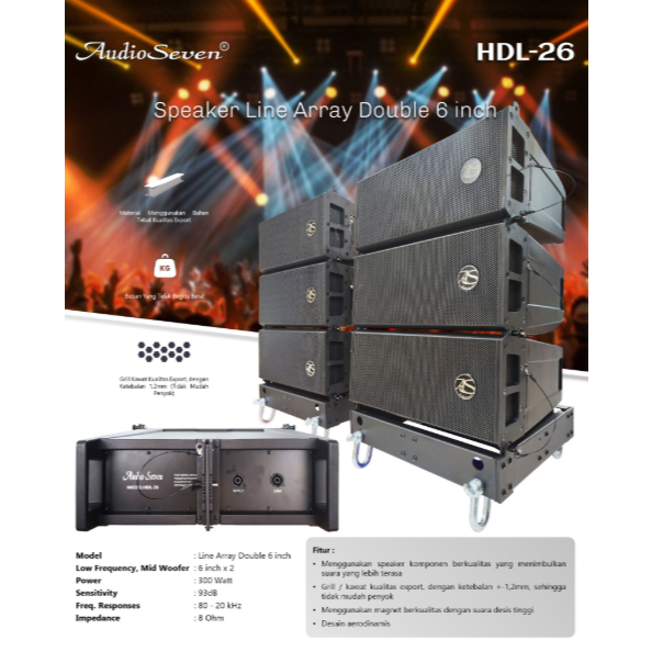 Speaker Line Array Audio Seven HDL 26 6" / HDL26 6 Inch