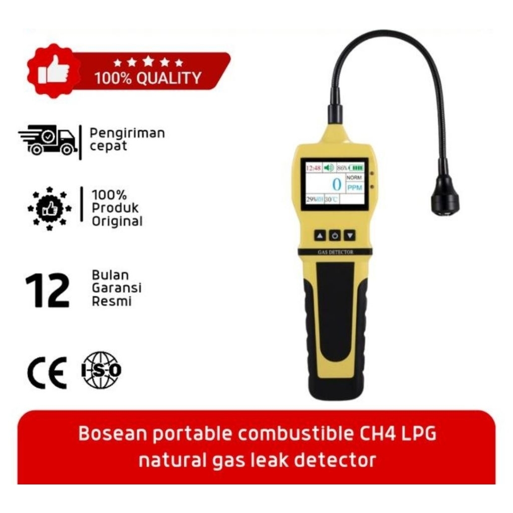 Bosean Portable Combistible CH4 LPG Natural Gas Leak Detector