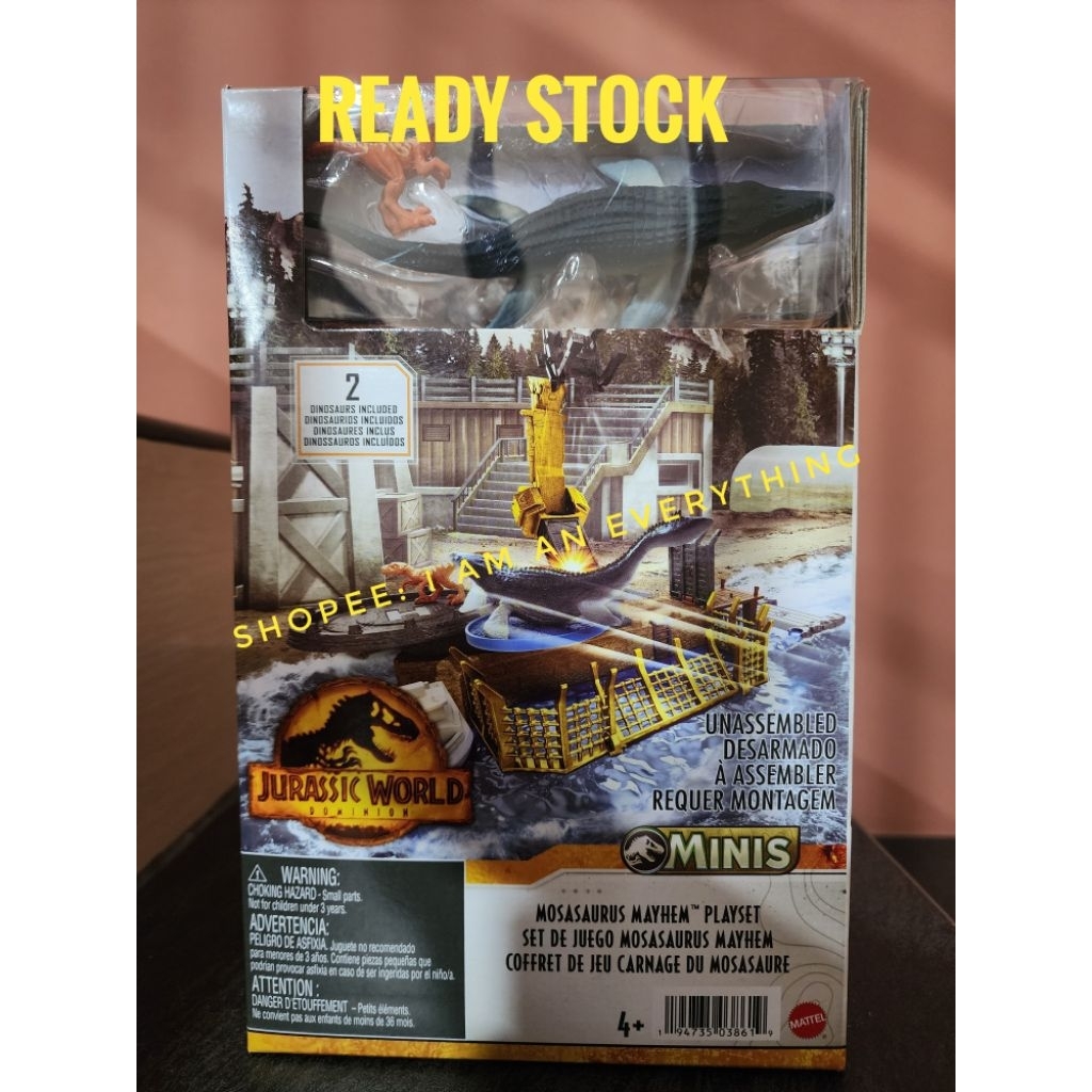 Mattel Jurassic World Dominion Minis Mosasaurus Mayhem Playset Original