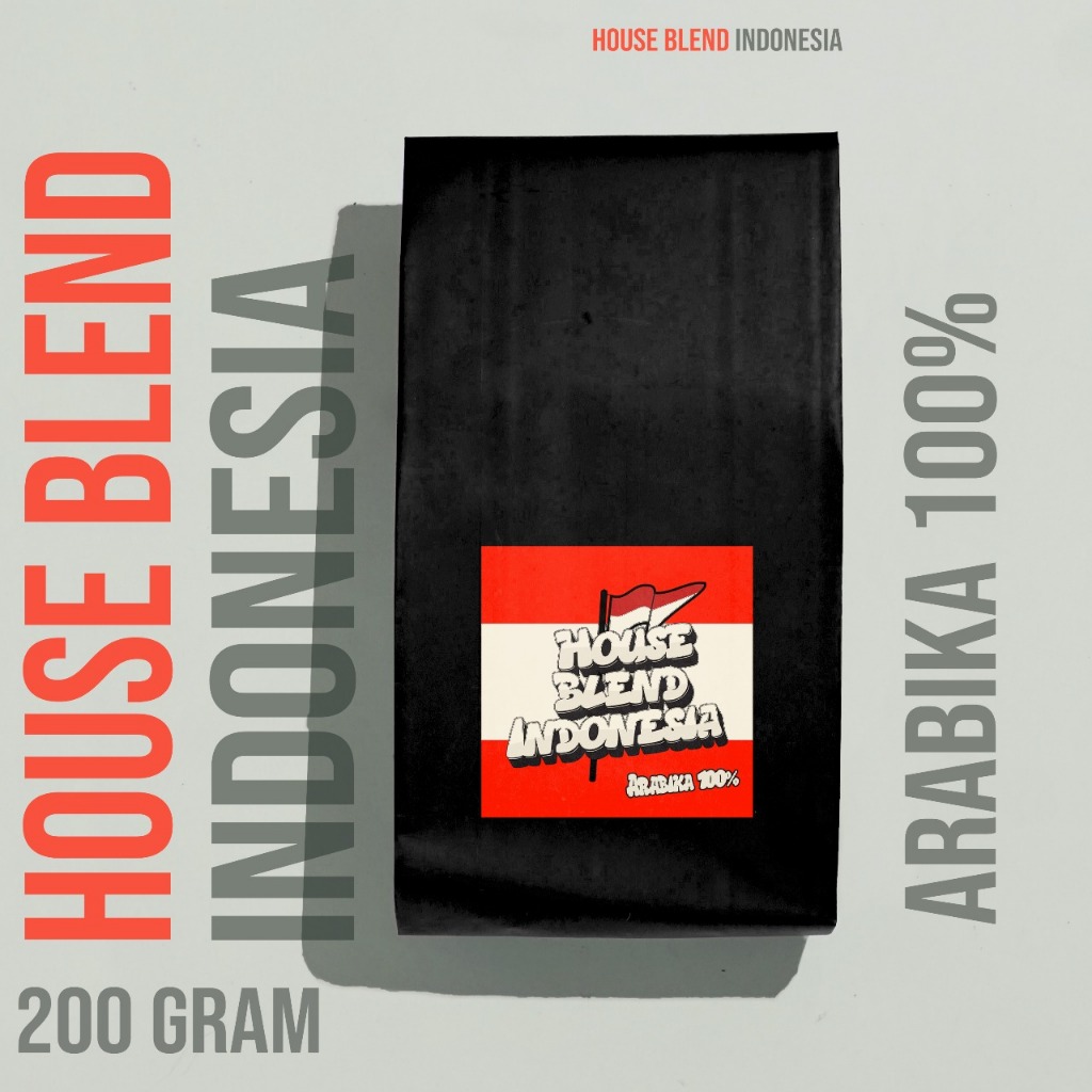 

House Blend Indonesia – Kopi Arabika Premium 200gr | 100% Arabika | Fresh Roast, Strong & Manis, Rasa Nusantara