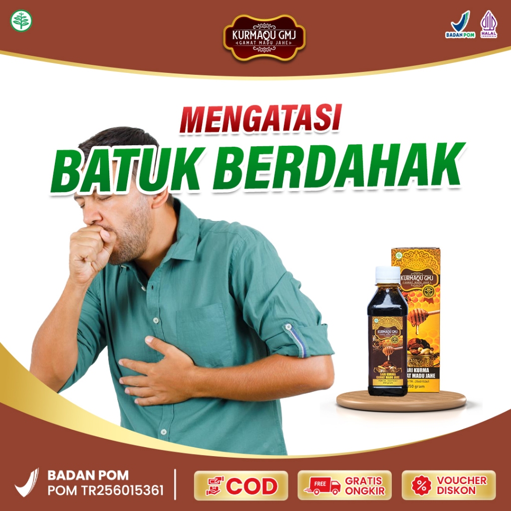 Obat batuk, batuk kering , batuk berdahak , sakit tenggorokkan Kurmaqu GMJ obat herbal alami