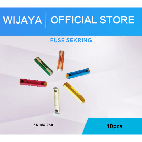 10PC SSEKERING SEKRING BATU 8A 16A 25A TERMOPLASTIC FUSE
