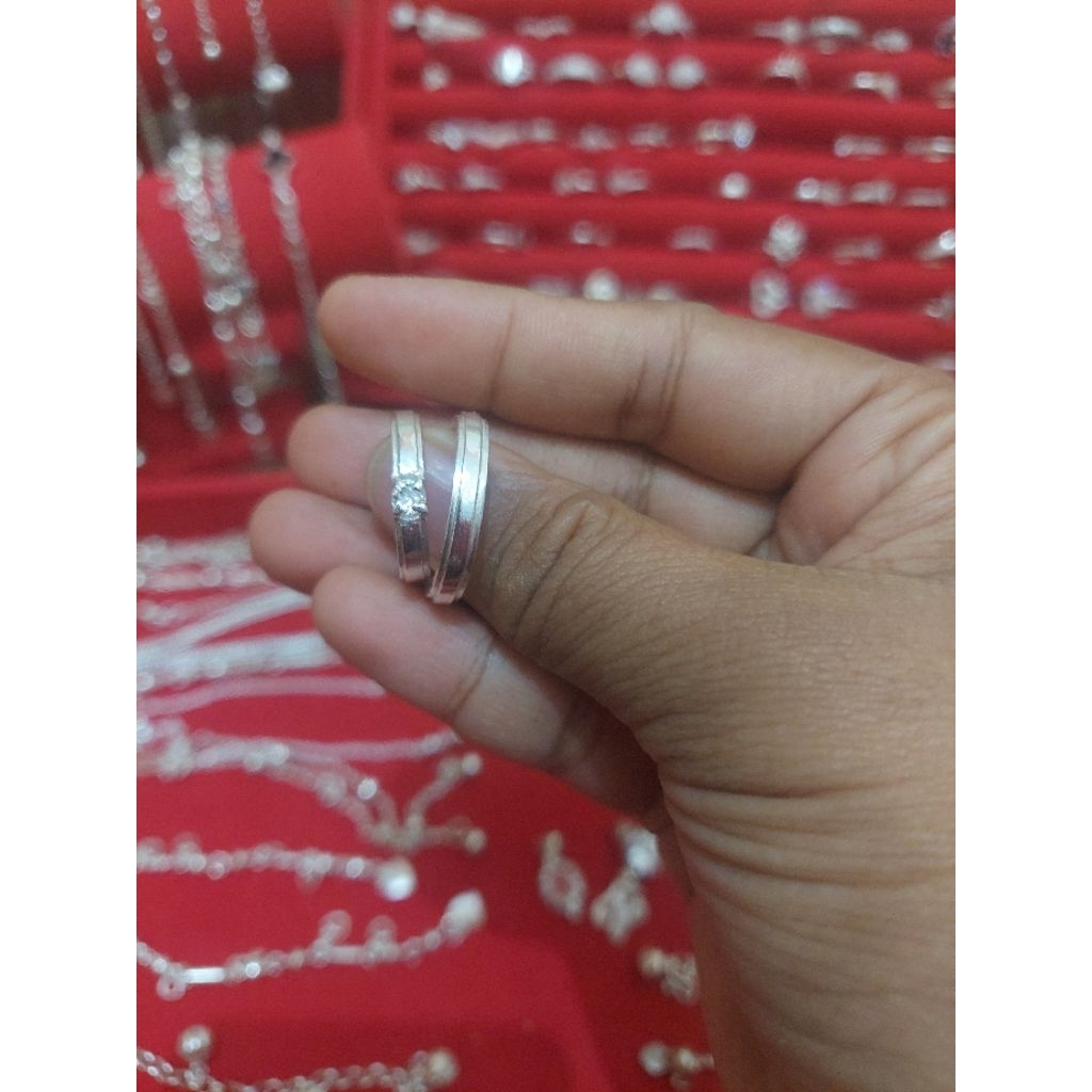 cincin perak couple bisa ukir nama