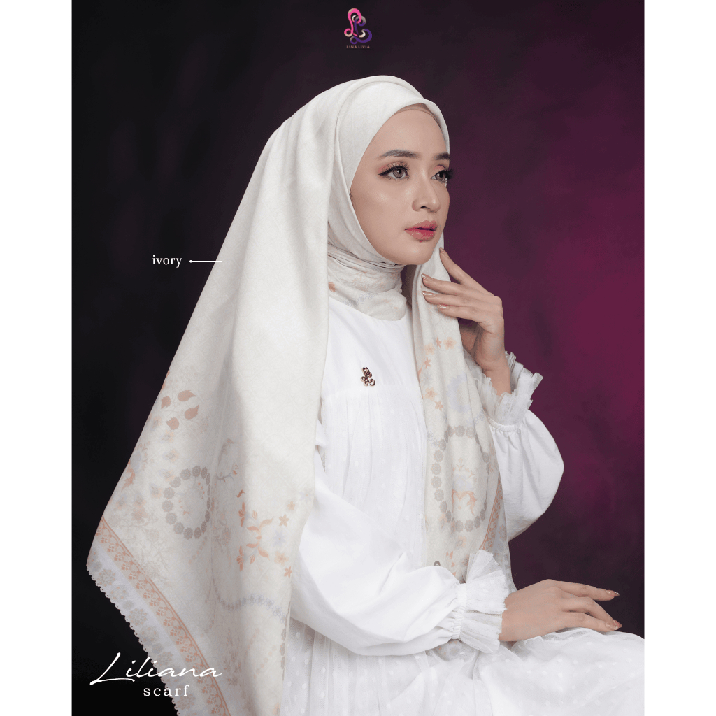 Hijab Printing Segi Empat Premium Liliana Linalivia