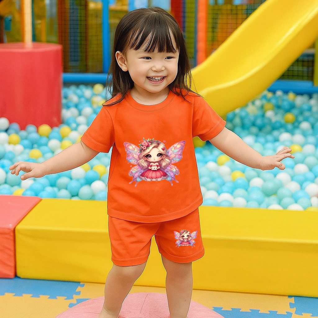 ALESHA - SETELAN ANAK MOTIF MARIPOSA DTF / SET ANAK CELANA PENDEK PEREMPUAN / SET ANAK TERBARU DTF