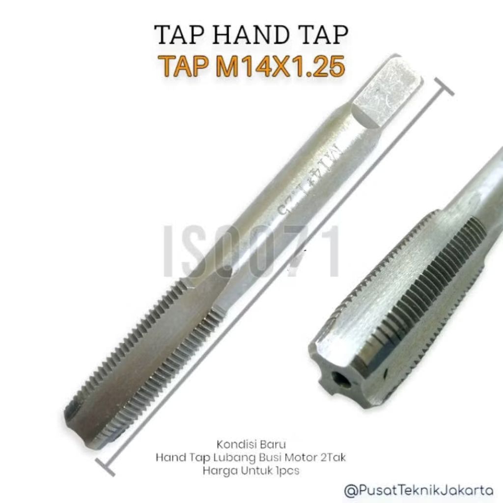 Tap hand tap m14x1.25 tap lubang busi motor 2tak diesel dll