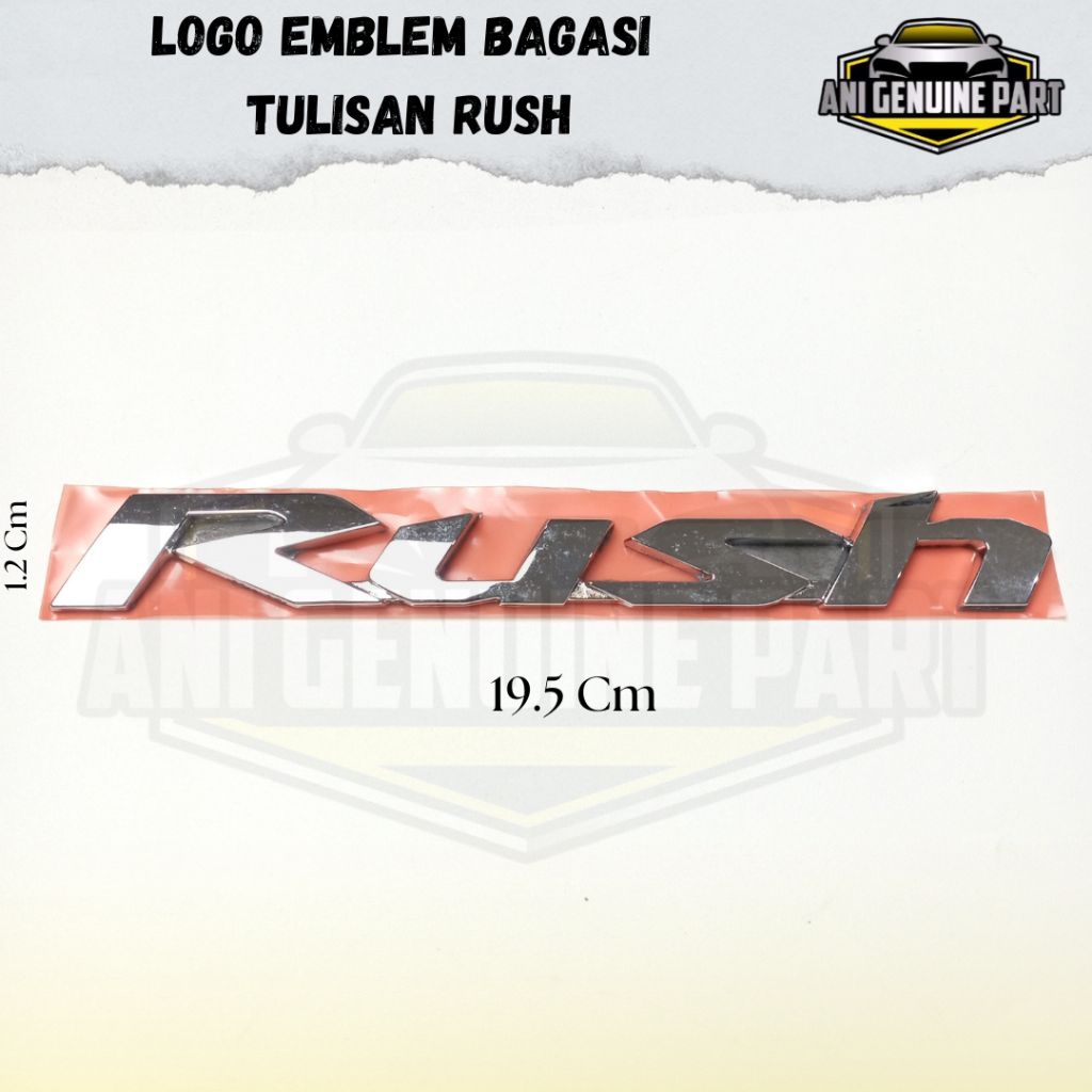Logo Emblem Tulisan Rush 2018-2019 Original