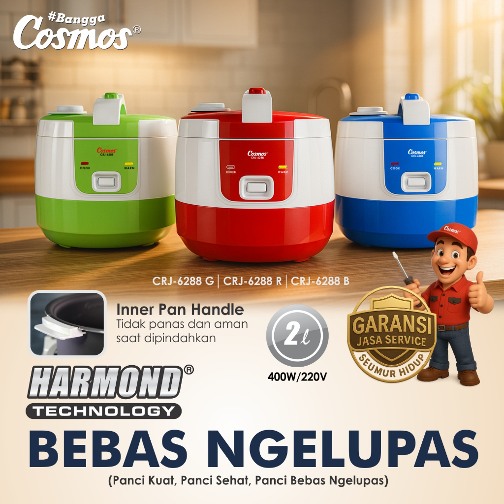 Cosmos Rice Cooker Harmond SPEKTRUM CRJ-6288 / Rice Cooker