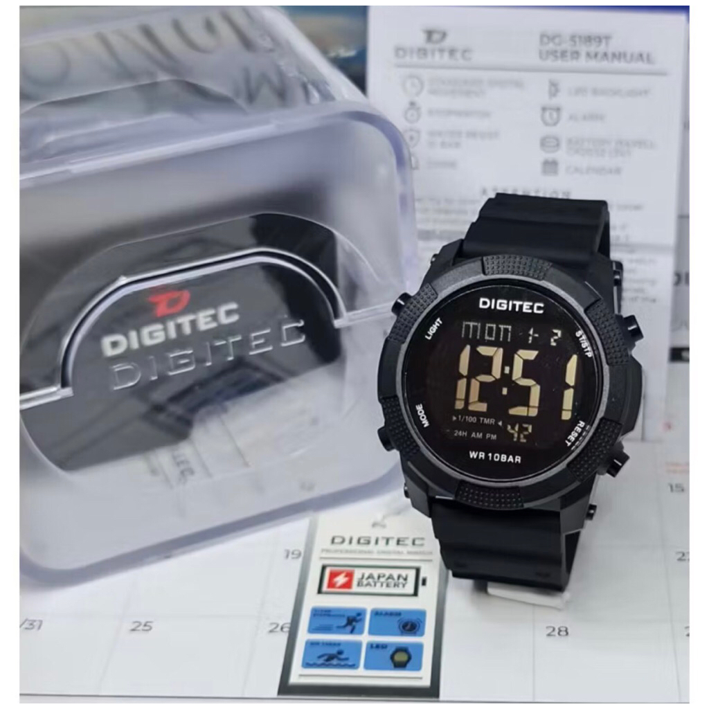 DG 5189T JAM TANGAN PRIA DIGITEC 5189T / DIGITEC 5189 digital rubber [ORIGINAL]