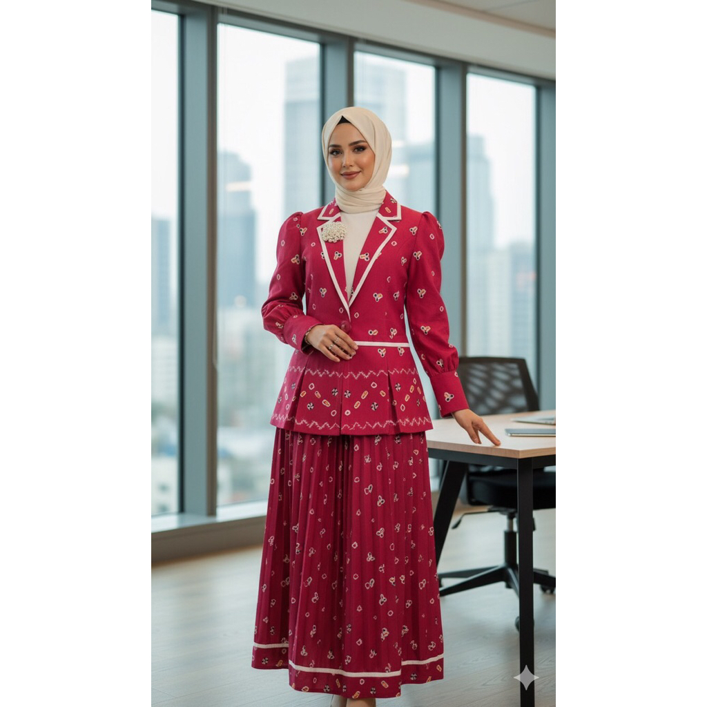 ATASAN BLAZER BATIK WANITA