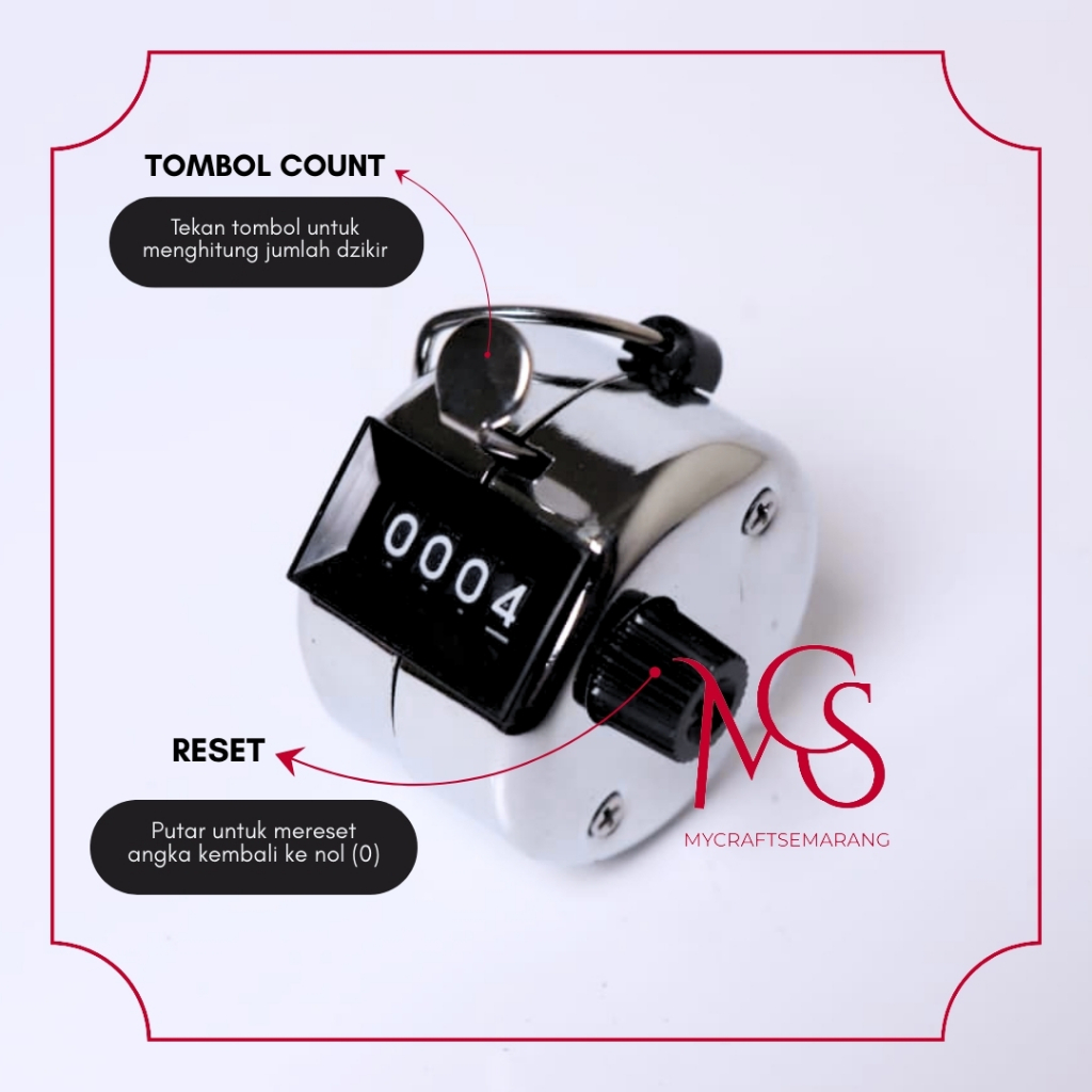 Alat Hitung Manual Pengunjung / Tasbih Stainless