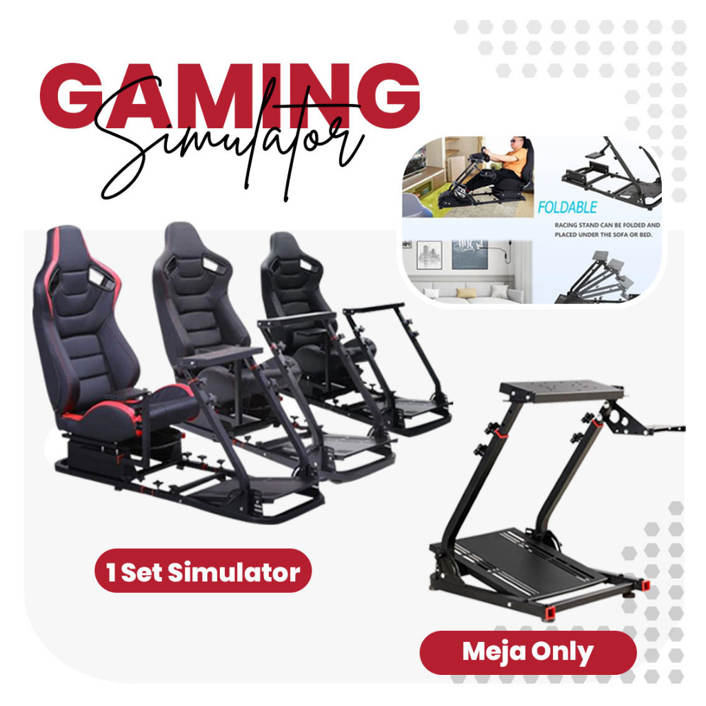 Racing Simulator Kursi Gaming Meja Gaming Simulator Stand LCD/Monitor Dudukan Game Balap Cockpit