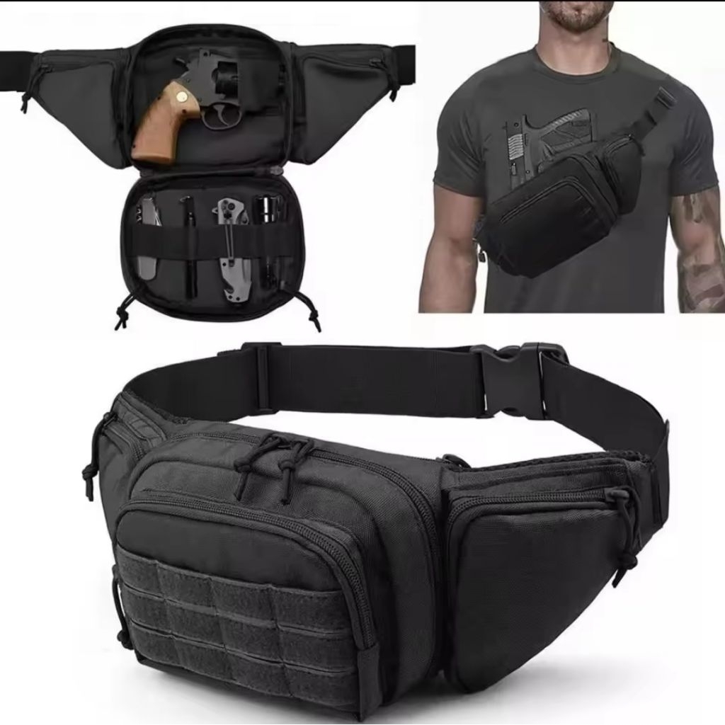 waist bag tactical / tas pinggang pistol impor