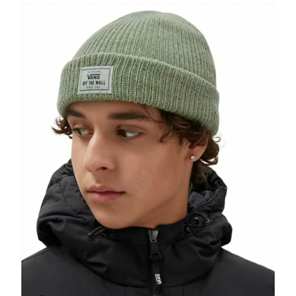 Topi Kupluk Beanie Vans Original Bruckner Cuff Beanie Hat Light Green All Size Dewasa