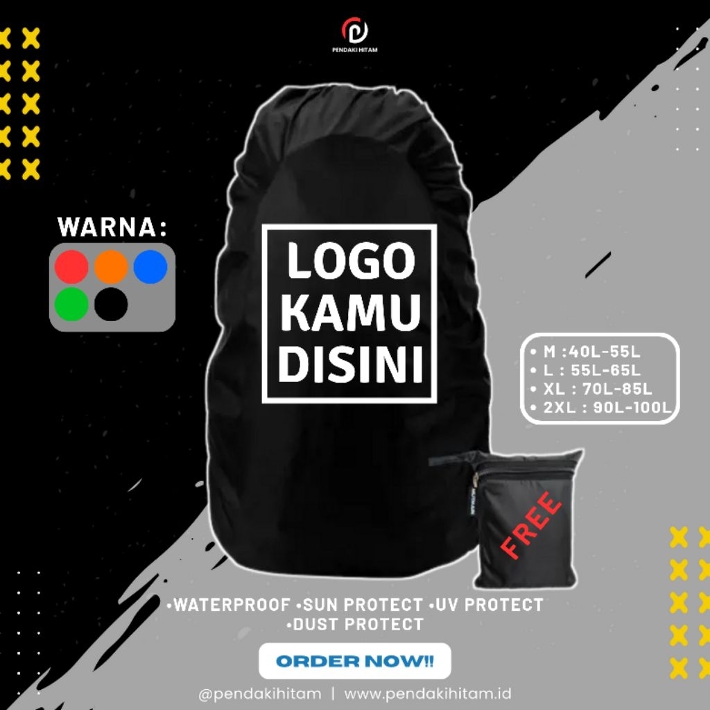 Custom Rain Cover Bags Untuk Tas Gunung Brand Desain Bebas