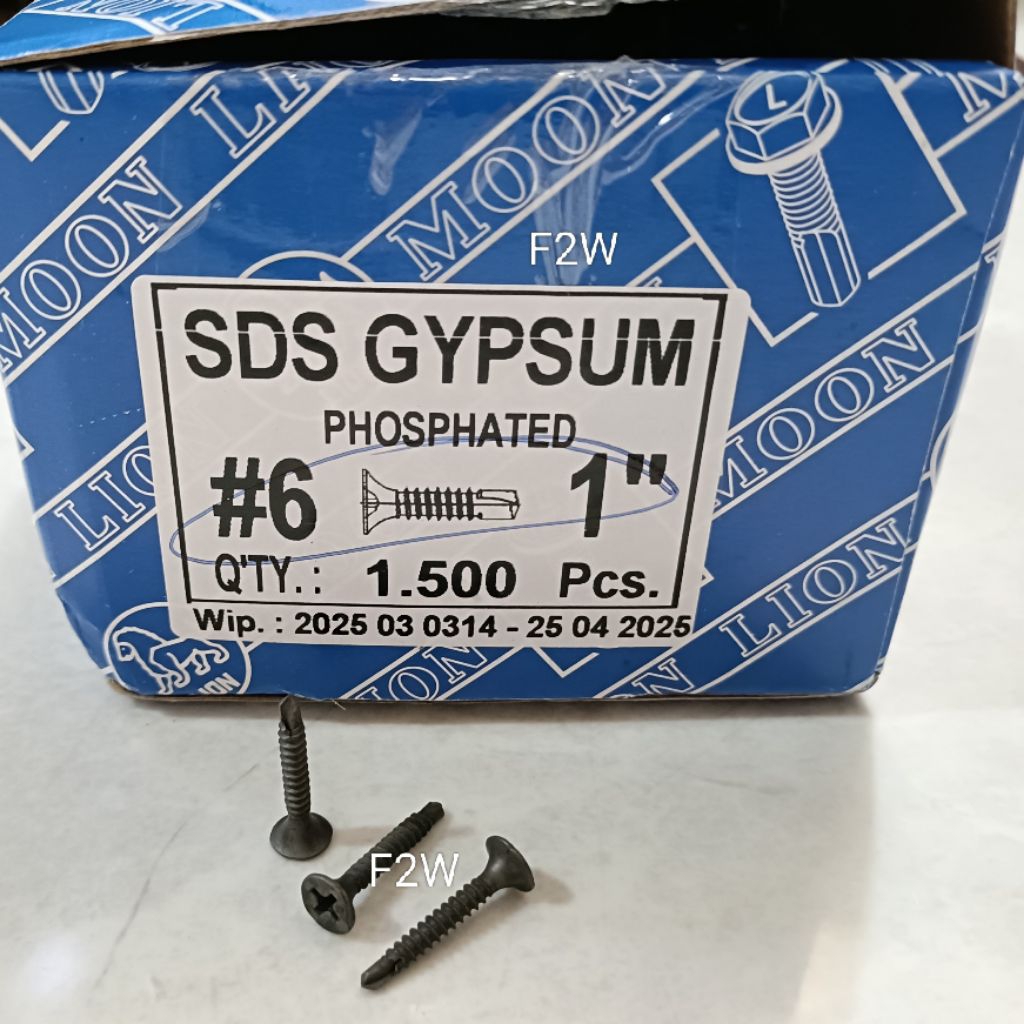 SDS GYPSUM L 6X1" SEKRUP DRILLING DRYWALL SDS 6X1" SKRUP SDS GIPSUM HITAM 2,5CM