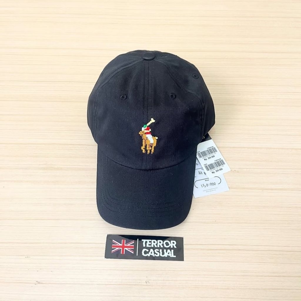 Polo Baseball Caps Topi Baseball Polos dengan Gesper Belakang Model Klasik Pria Warna Hitam Topi Bas