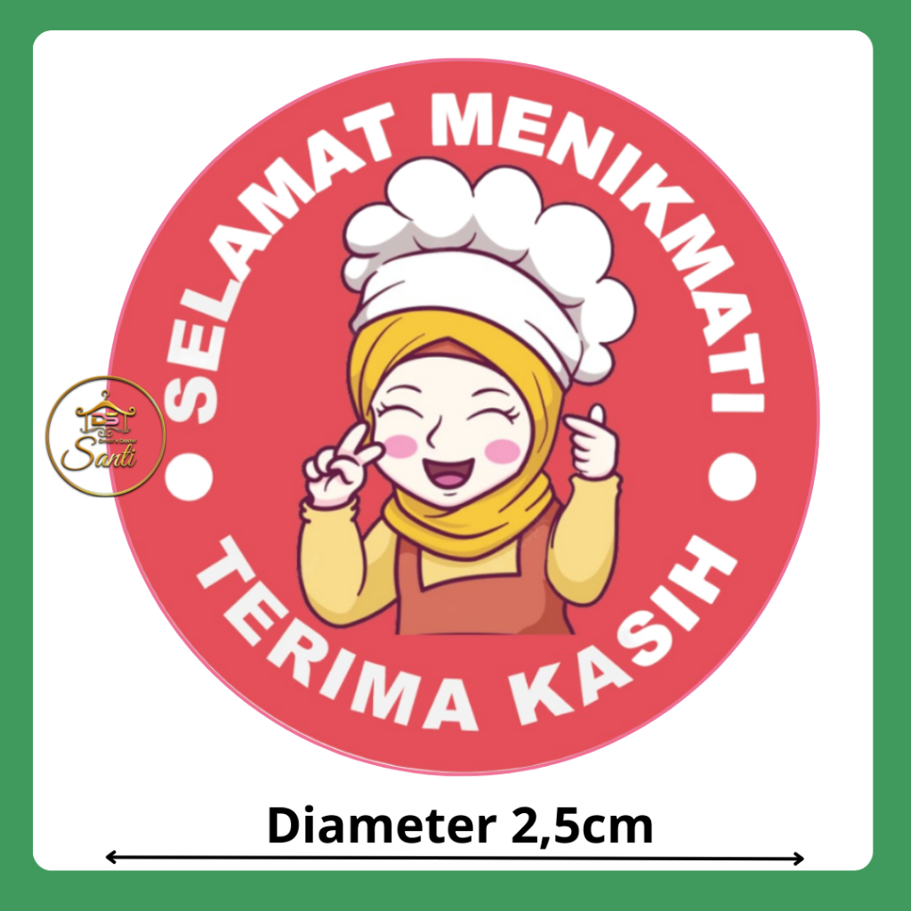 Sticker Selamat Menikmati 200 Pcs Label Makanan