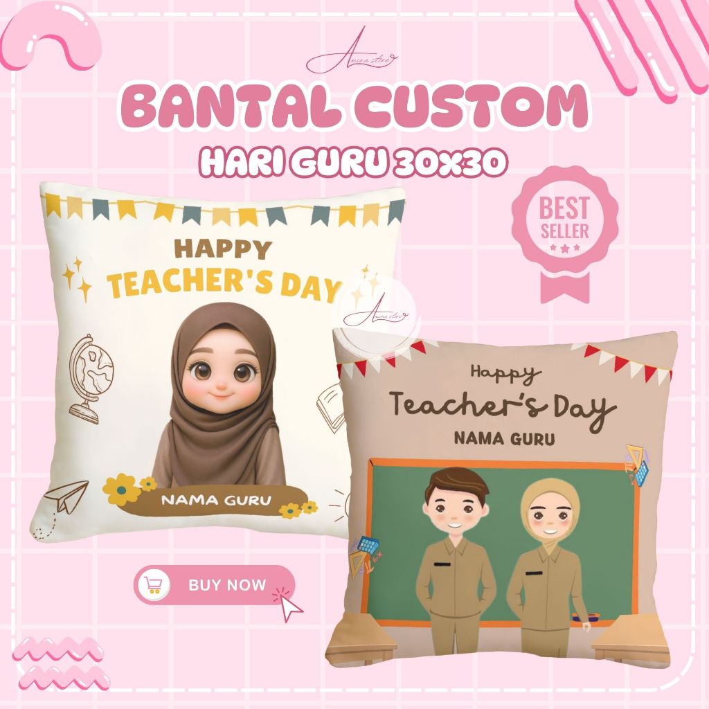 BANTAL TERIMA KASIH GURU / CUSTOM HARI GURU / BANTAL GURU
