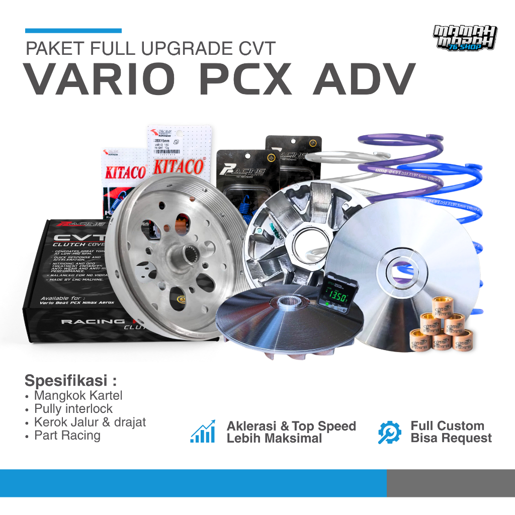 BIG PULLEY VARIO 125 VARIO 150 RUMAH ROLLER CUSTOM PCX PULLEY BUBUT MANGKOK CUSTOM RACING PCX VARIO