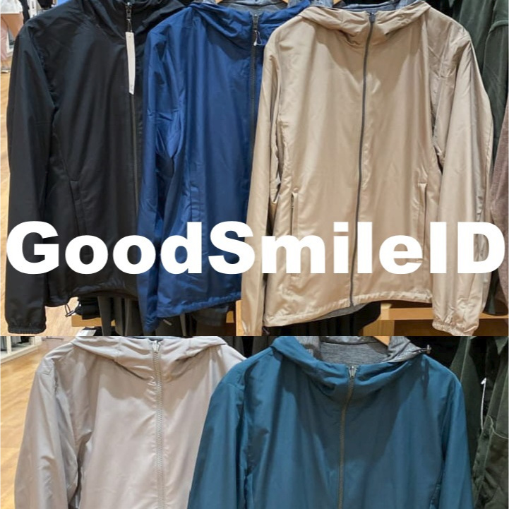 SALE Men Jaket Parka Reversible (Water-Repellent) Reversibel Lined Jersey Lembut Lapis Jacket Revers