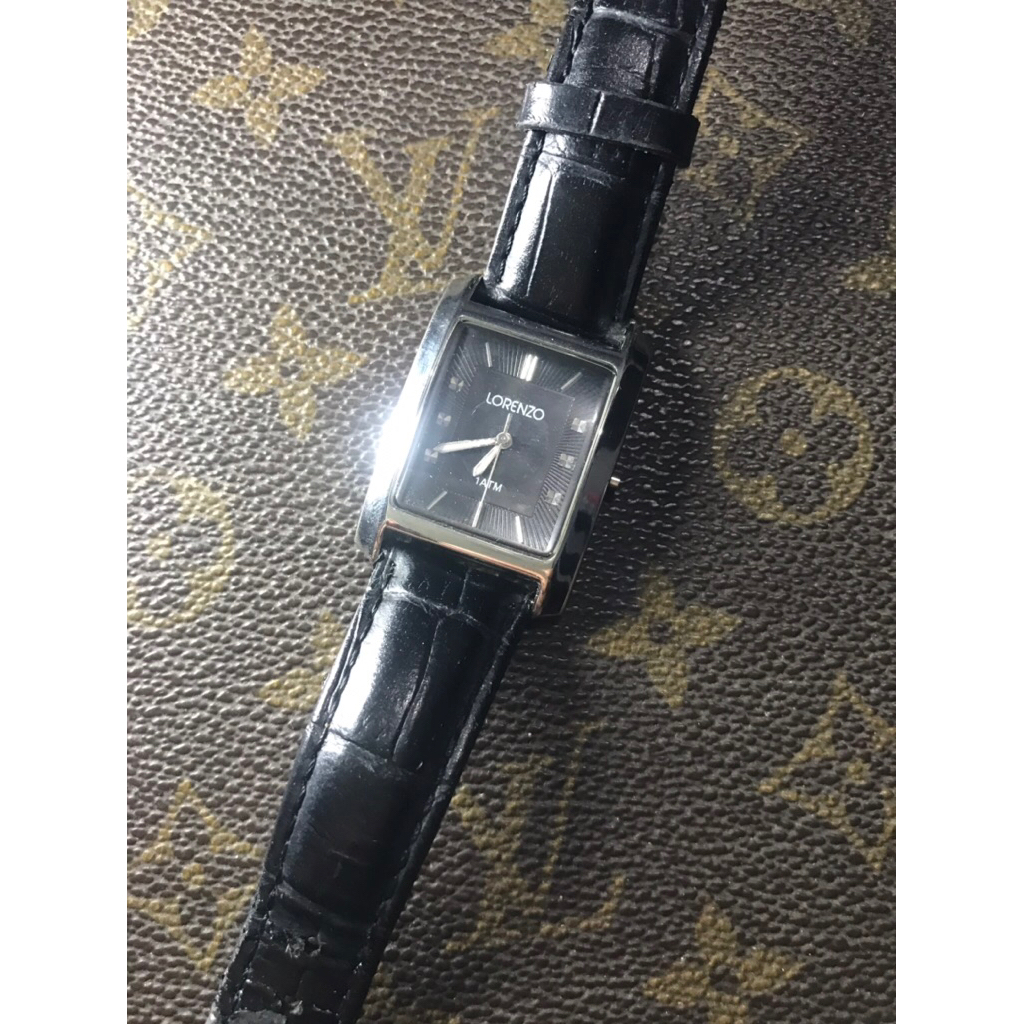 jam tangan lorenzo tank quartz vintage second bekas