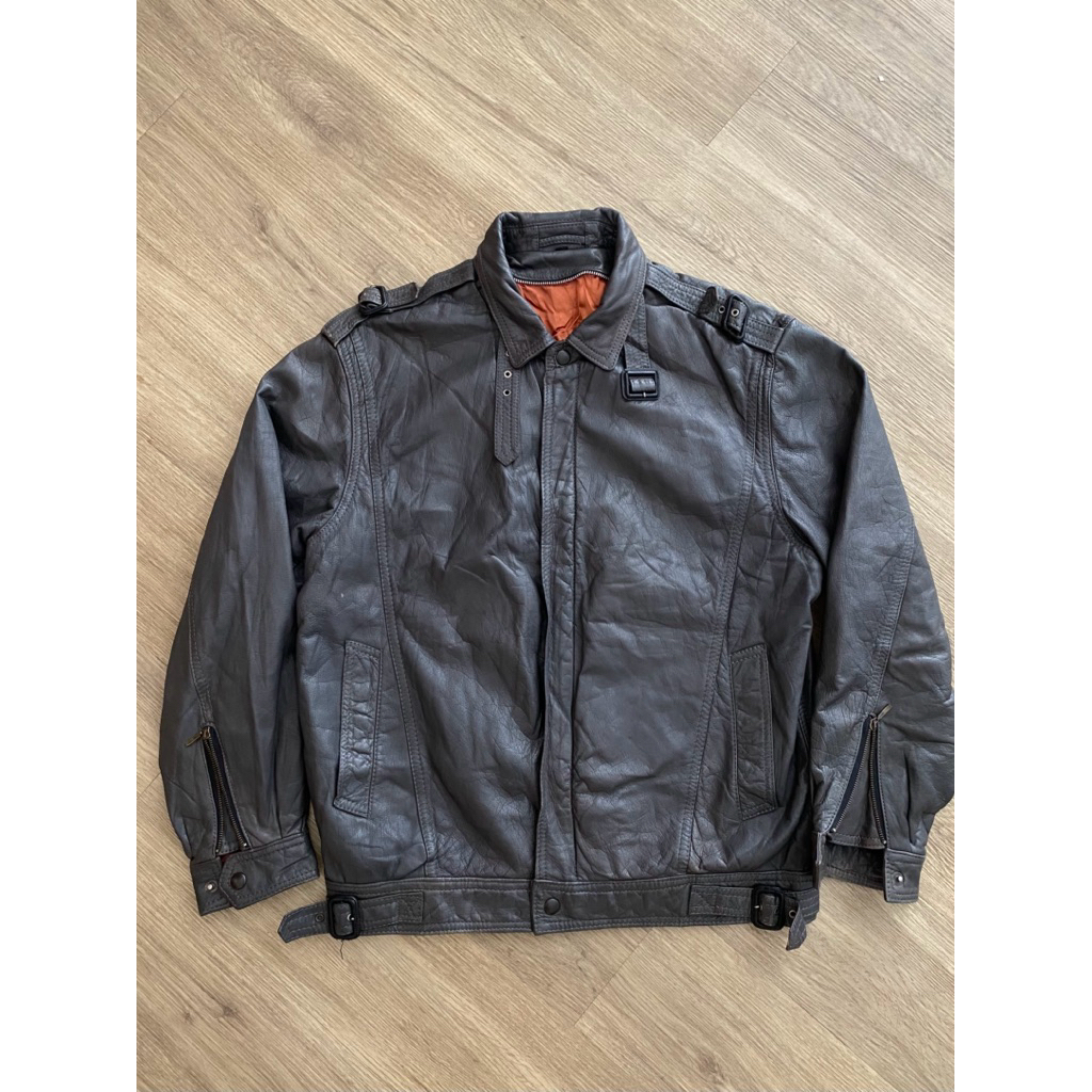 JAPANESE VINTAGE BOMBER CAFERACER LEATHER JACKET
