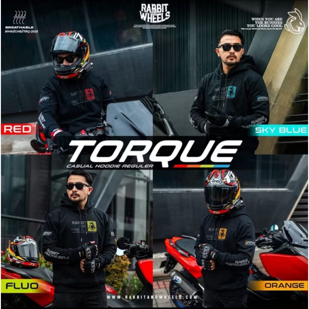 Hoodie riding torque hoodie rabbit and wheels casual