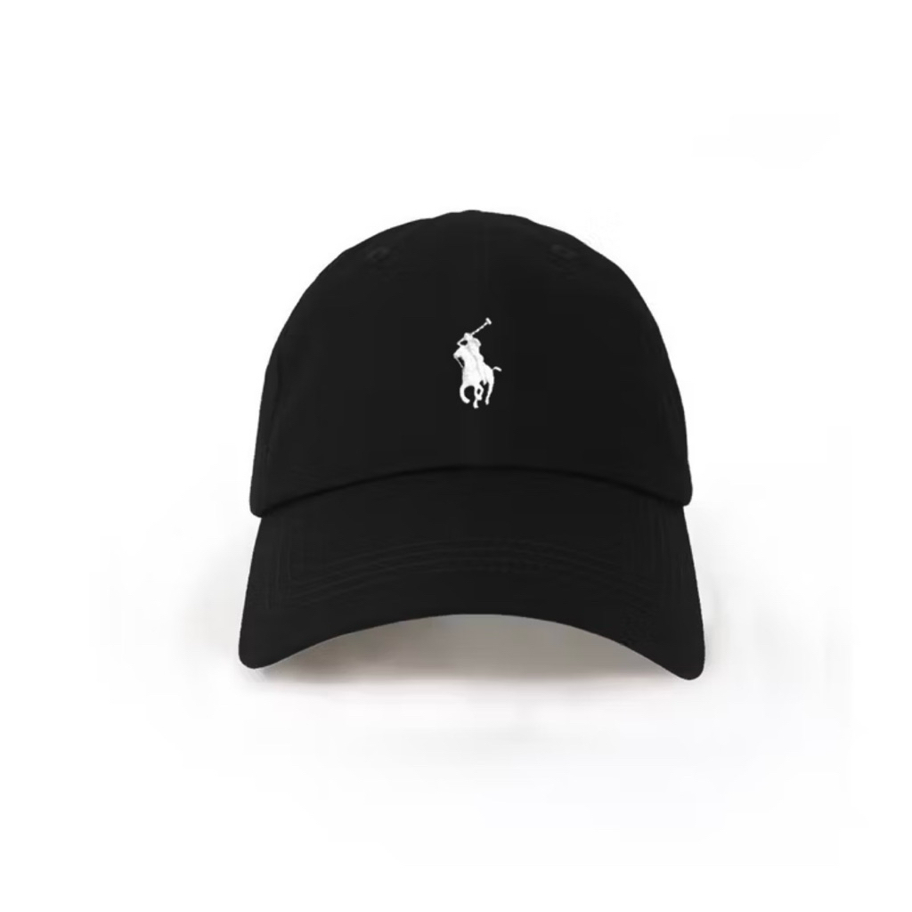 CAPS POLO - topi polo hitam logo putih original