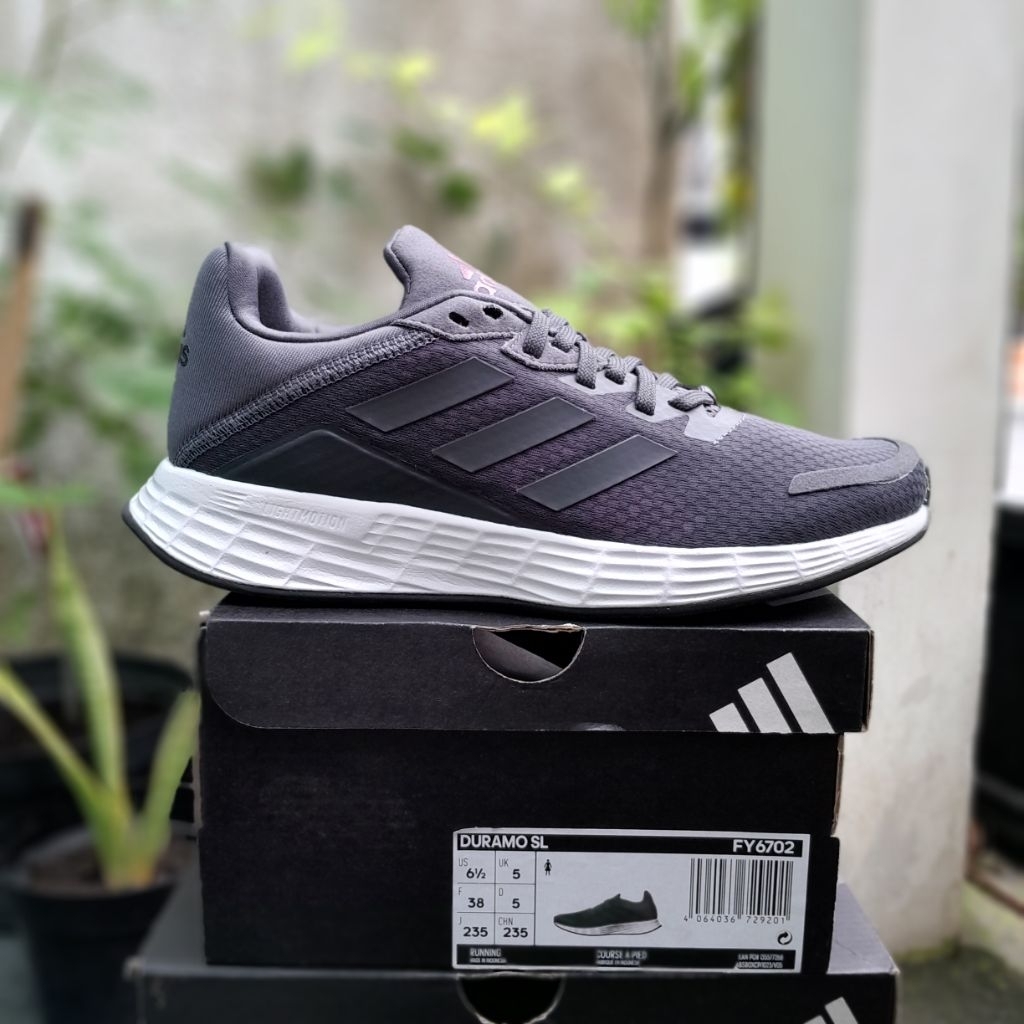 Sepatu Lari Wanita Adidas Duramo SL Running Shoes Grey Original