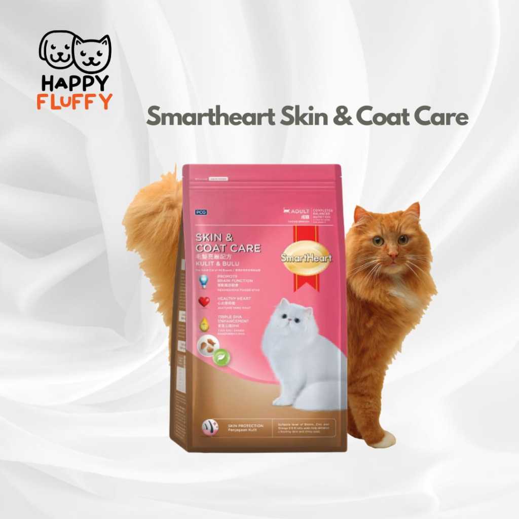 Smartheart Adult Cat Skin & Coat Care 1.1kg Freshpack - Makanan Kucing