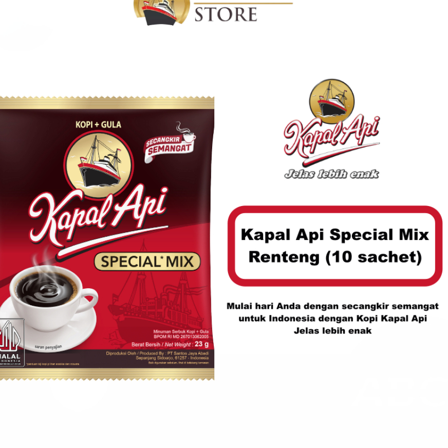 

Kapal Api Special Mix Kopi Instant Isi 10 sachet