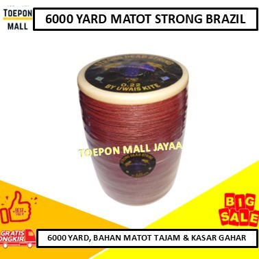 Gelasan Layangan 6000 Yard Matot Strong String Brazil 0.22 Bahan Putih Tarik Jepret Layang layang