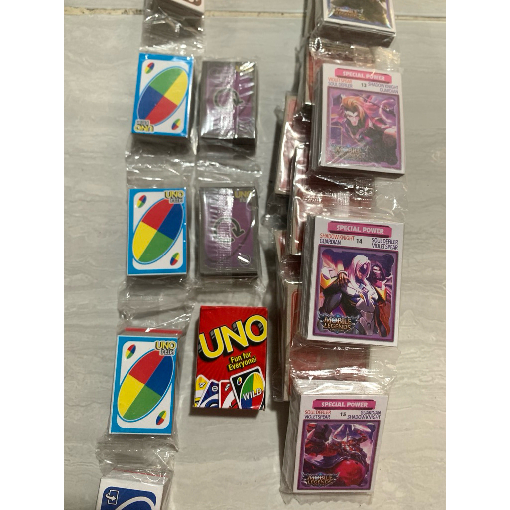 Kartu mainan quartet/uno flip mini isi 2 pc